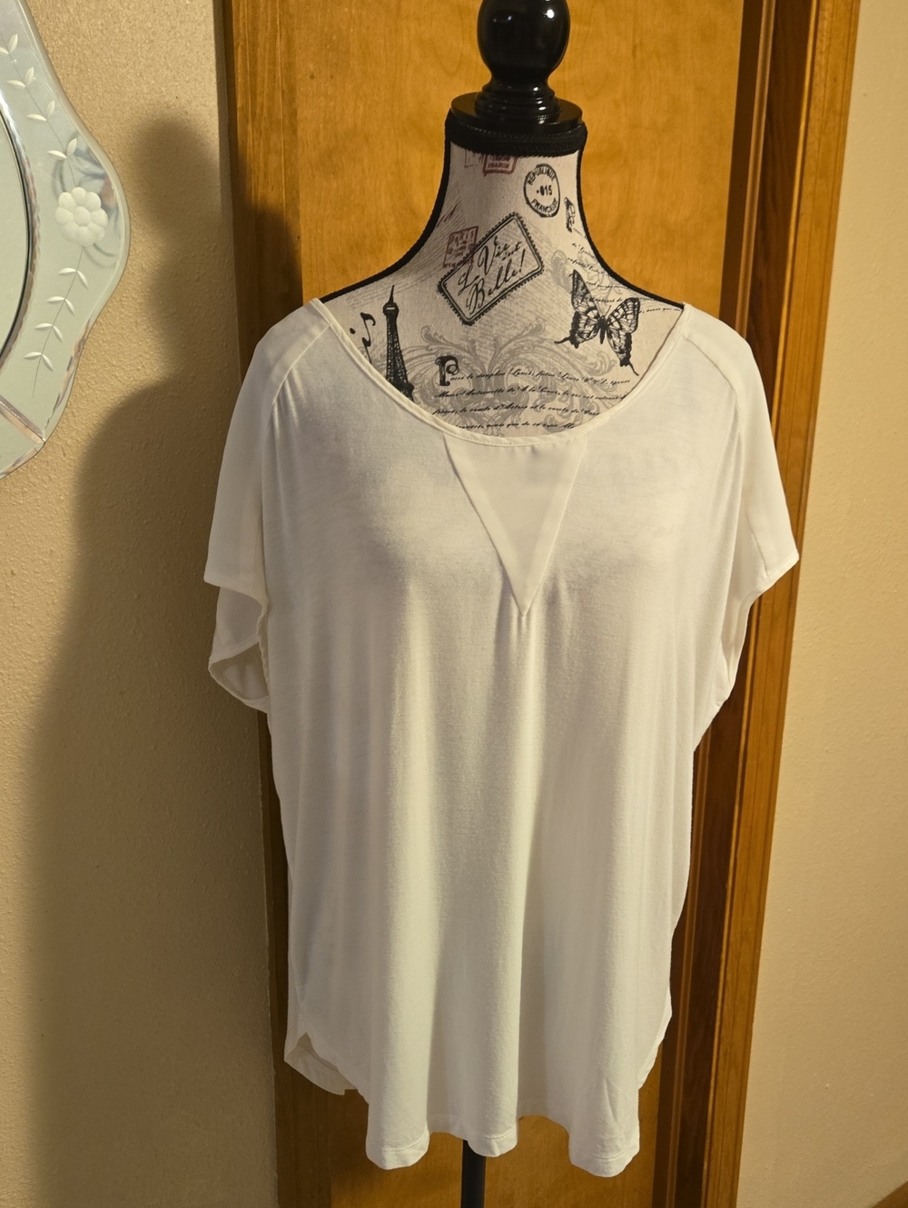 Philosophy Soft White Short Sleeve V-Notch Tee